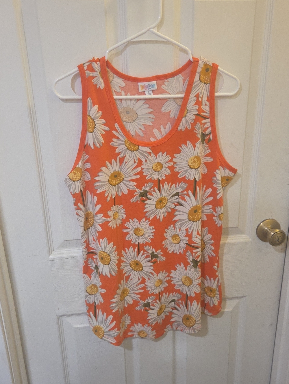 LuLaRoe Orange Daisy Tank Top